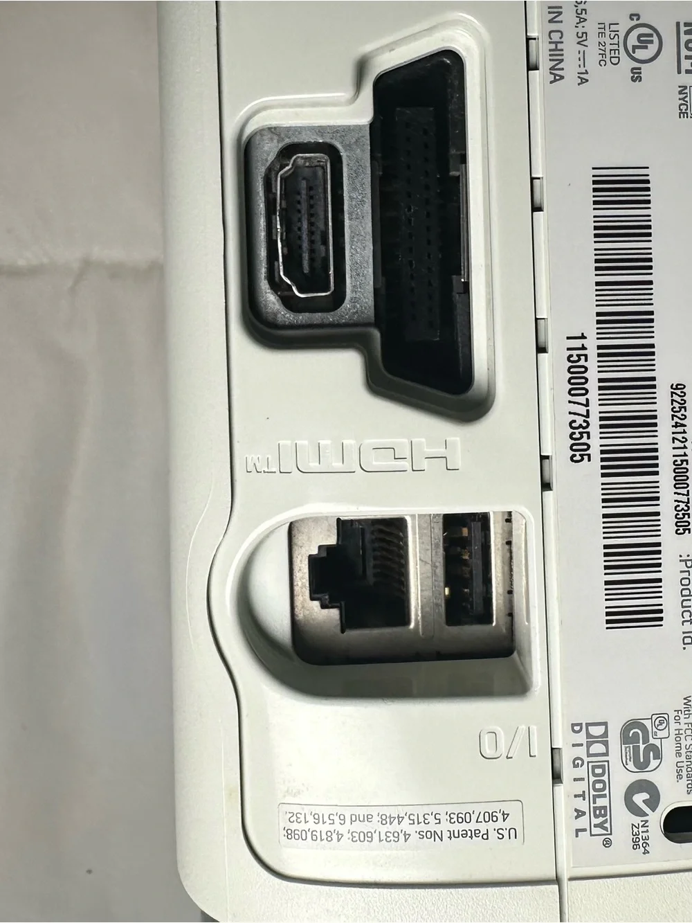 UNTESTED - FOR PARTS OR REPAIR Microsoft Xbox 360 White Console Front Panel